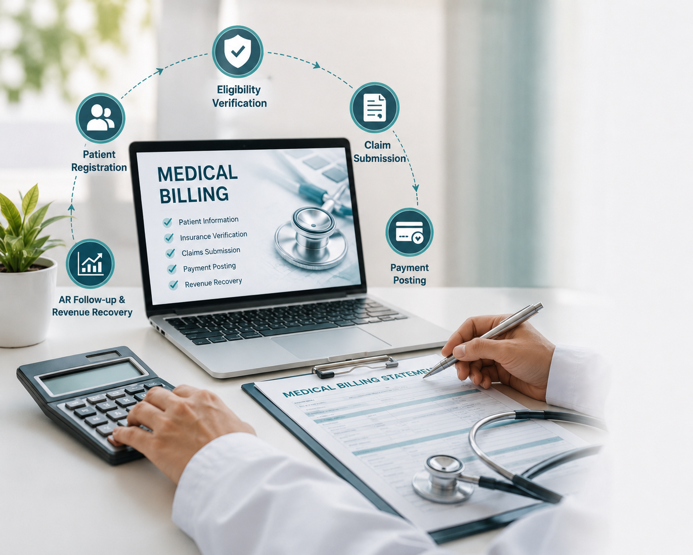 Medical billing process and revenue cycle management
